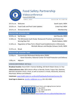 June 3, 2015 - Food Safety Partnership (PDF)