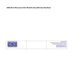 Minnesota Infant Mortality Data Book by Race and Ethnicity (PDF: 181KB/14 pages)