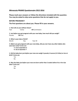 Minnesota PRAMS Questionnaire Phase 7 ( PDF )