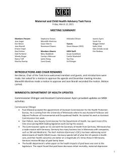 March 13, 2015 Meeting Minutes