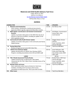 March 13, 2015 Meeting Agenda