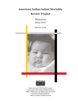 American Indian Infant Mortality Review Project. Minnesota Project 2005-2007 (PDF)