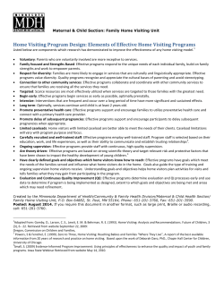Elements of Effective Home Visiting Programs (PDF)