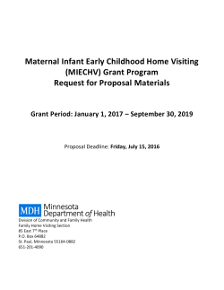 Maternal Infant Early Childhood Home Visiting (MIECHV) Grant Program Request for Proposal Materials (Word)