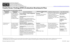 Family Home Visiting Evaluation Benchmark Plan: updated June 11, 2015 (PDF)
