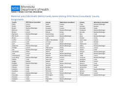 Maternal and Child Health FHV Nurse Consultant's Location Assignments (PDF)
