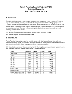 FPSP Statistical Report - July 1, 2013 through June 30, 2014 (PDF)