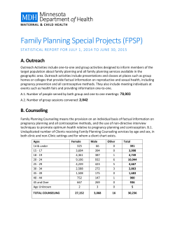 FPSP Statistical Report - July 1, 2014 through June 30, 2015 (PDF)