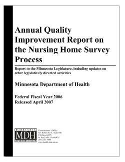 Annual Quality Improvement Report on the Nursing Home Survey Process (PDF)