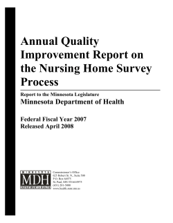 Annual Quality Improvement Report on the Nursing Home Survey Process (PDF)
