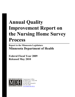 Annual Quality Improvement Report on the Nursing Home Survey Process (PDF)