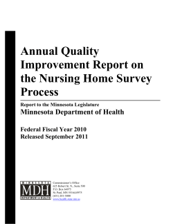 Annual Quality Improvement Report on the Nursing Home Survey Process (PDF)