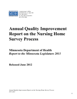 Annual Quality Improvement Report on the Nursing Home Survey Process (PDF)