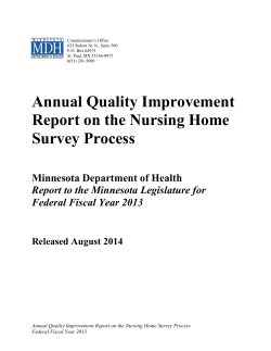 Annual Quality Improvement Report on the Nursing Home Survey Process (PDF)