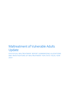 Maltreatment of Vulnerable Adults Update (PDF)