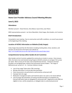 Home Care Provider Advisory Council Minutes - June 8, 2015 (PDF)