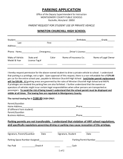 Parking Permit Form