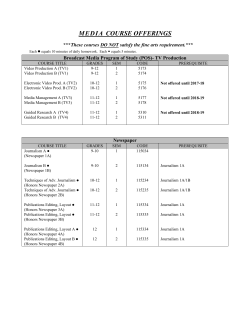 Media Course Offerings 3.2.16