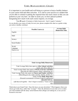 Time Management Chart