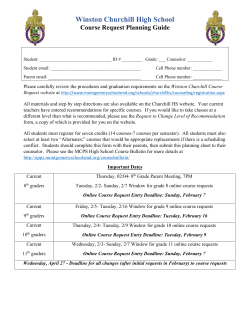 Revised Course Planning Sheet 2.1.16
