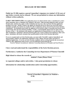 Release of Records Form