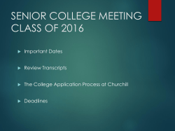 &nbsp;Senior Student College Application Process Power Point&nbsp;