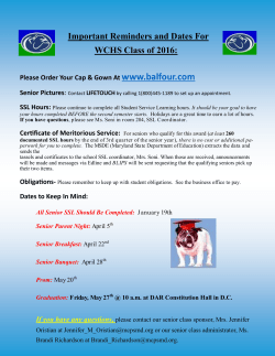 Important information and dates for this year's seniors.&nbsp;