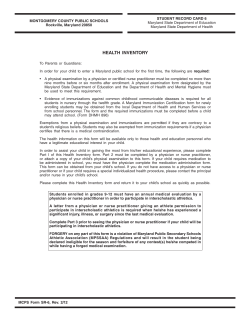 Health Inventory SR-6