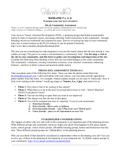 Site Visit Community Assessment Form
