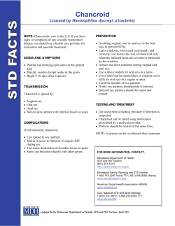 STD Facts: Chancroid (English) (PDF)
