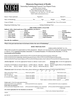 Internship Embalming/Funeral Case Report Form (PDF)