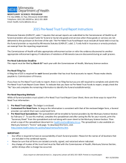 Pre-Need Trust Report (Word)