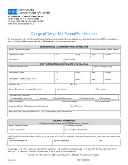 Change of Ownership Funeral Establishment (Word)
