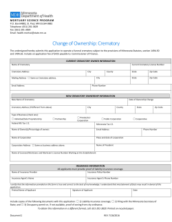 Change of Ownership Crematory (Word)