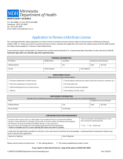 Application to Renew a Mortician License (PDF)