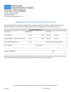Application for Mortician Emeritus Status License (Word)