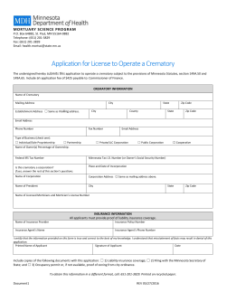 Application for License to Operate a Crematory (Word)
