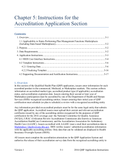2016 QHP Application: Accreditation Application Instructions (PDF)