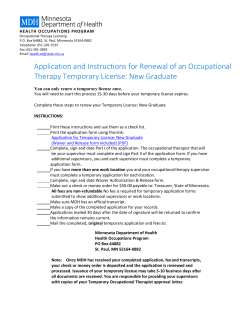 OT Temporary License Renewal: New Graduate (PDF)