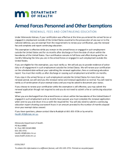 Military Exemption Information (PDF)