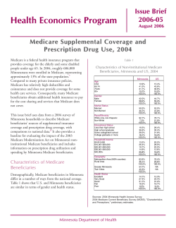 Medicare Supplemental Coverage and Prescription Drug Use, 2004 (PDF)