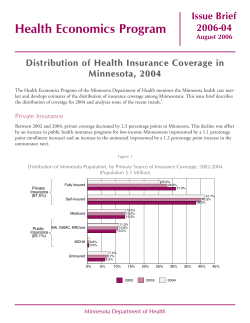 Distribution of Health Insurance Coverage in Minnesota, 2004 (PDF)
