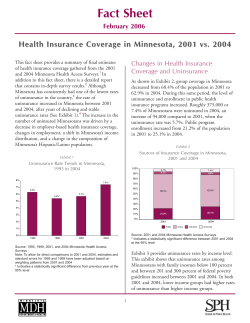 Health Insurance Coverage in Minnesota, 2001 vs. 2004 (PDF