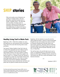 Healthy living trail in Waite Park