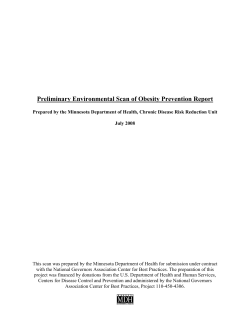 Environmental Scan of Obesity Prevention Report 2008