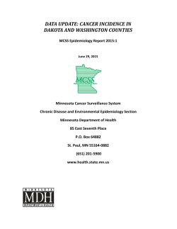Dakota Update: Cancer Incidence in Dakota and Washington Counties, 2015 (PDF)