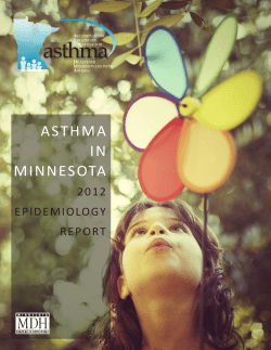 Asthma in Minnesota: 2012 Epidemiology Report (PDF: 2.29MB/90 pages)