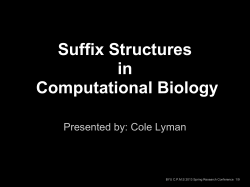 Suffix Structures in Computational Biology