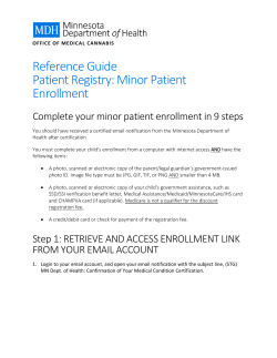 Minor Patient Enrollment (PDF)