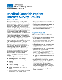 Medical Cannabis Patient Interest Survey Results (PDF: 810KB/6 pages)
